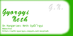 gyorgyi neth business card